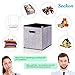 Storage Cube Box Container [4-Pack] Collapsible Linen Storage Bin Organizer Cabinet Shelf Container with Handles for Living Room Office