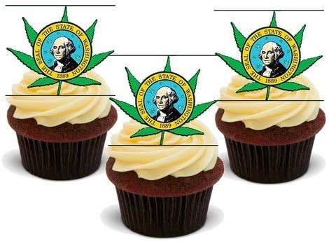 ROLL The DICE Gambling Casino 12 Edible Standup Premium Wafer Cake Toppers