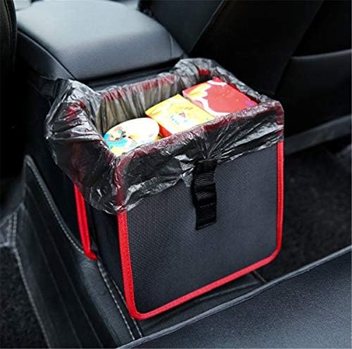 We Store1 Car Dustbin Car Trash Bag Waterproof Garbage Bag Easy to Clean (Red) 1pcs