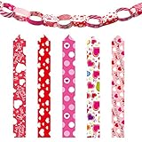 TUPARKA Valentine Paper Chains Valentine's Day Craft Paper Chains for Wedding and Festive Party Decoration