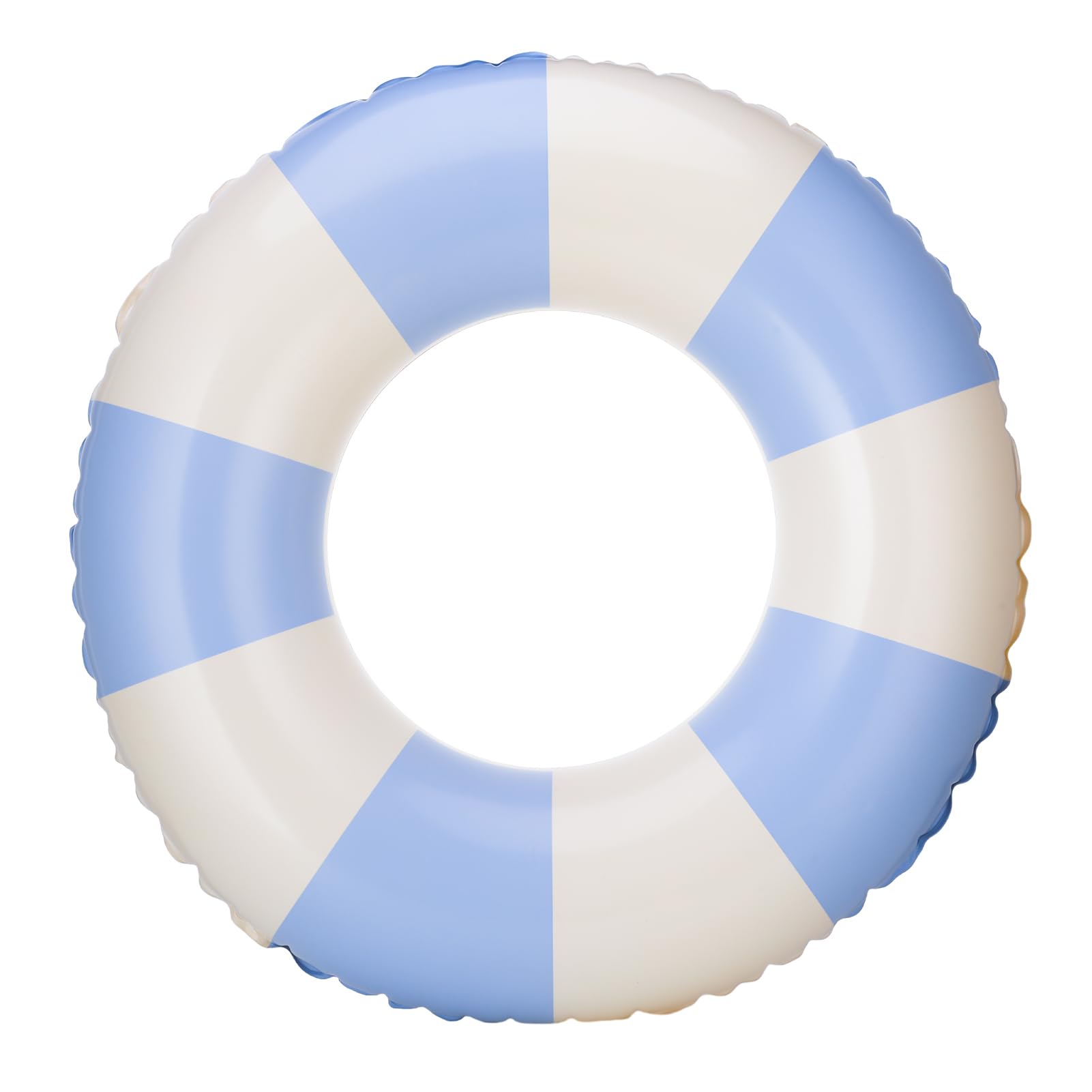 Inflatable Swimming Ring Blue White Stripe Swim Rubber Ring Inflatable Floating Rings Swimming Inflatables For Kids Summer Beach Pool Party