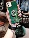 iPhone 11 Pro Max Cute Cover with Bling Stand,Lozeguyc iPhone 11 Pro Max Crystal TPU Case with Furry Ball iPhone 11 Pro Max 6.5 Inch Slim Pretty Fashion Shockproof Case for Girl Women-Green Standthumb 1