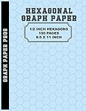 Hexagonal Graph Paper - 1/2 inch Hexagons: Hex Style / 8.5 X 11 / Bound by Graph Paper Pros
