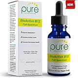 BioActive B12 Full-Spectrum - Sublingual Drops - Includes 3-in-1 Bioavailable: Methylcobalamin, Adenosylcobalamin and Hydroxocobalamin - 90 Day Supply