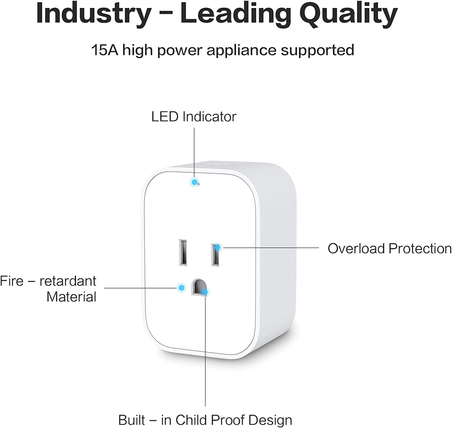 Aqara Zigbee Smart Plug with Energy Monitoring,Overload Protection,Scheduling and Voice Control, 15A Outlet Compatible with Alexa, Google Assistant, and Apple HomeKit Compatible - View 6