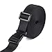 Coopay 2 Inch Plastic Buckles Kit Include 5 Pack Side Release Plastic Buckles,5 Pack Tri-Glide Slides with 5 Yards Black Nylon Webbing Strap