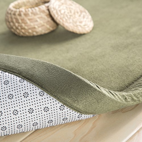 Stylish Coral Velvet Mat, V-mix Handmade weaving Plush Foam Play Crawling mat for Baby, Toddler, and Children Play Mat, Yoga Mat, Exercise Mat-Cushy- Soft & Thick Hypoallergenic, Non-toxic, Reversible