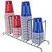 Sorbus Cup and Lid Organizer, Great for Office, Convenience Store, Coffee Shop, Buffet, and More, 4 Section Rack, Holds 5, 6 and 10 oz. Cups and Lids (Black)