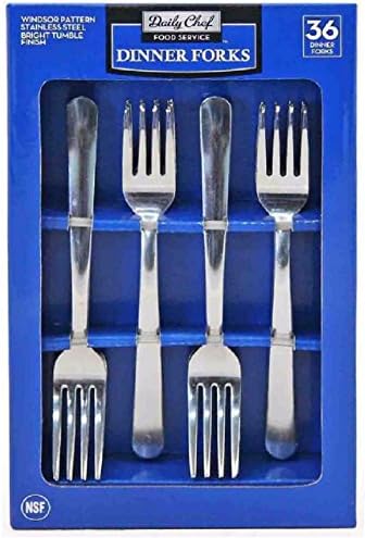 Daily Chef Dinner Forks Stainless Steel Dishwasher Safe 36Pcs - New