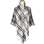 Women's Scarf Shawl Wrap Knit Cashmere Feel Long Soft Plaid Tartan Triangle Winter Fall Blanket Women's Scarf Shawl Wrap Knit Cashmere Feel Long Soft Plaid Tartan Triangle Winter Fall Blanket