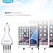 Lumsing USB Car Charger, 4-Port USB Charger for iPhone SE, iPhone 6/ 6 Plus, iPad Air 2/ mini 3, Smartphone Tablets and more(White)