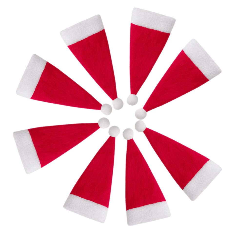 24pcs Christmas Santa Hats Silverware Holders Mini Christmas Hat Christmas Holders Xmas Party Table Dinnerware Flatware Decor