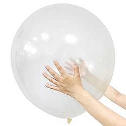 18 Inch Clear Balloons 12 Pack Large Latex Party