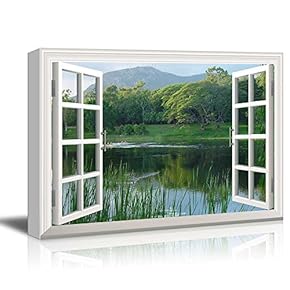 Print Window Frame Style Wall Decor Clear Lake...