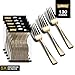 130 Gold Plastic Forks | Heavy Duty Plastic Silverware Forks | Fancy Plastic Cutlery | Elegant Disposable Forks Pack | Bulk Disposable Flatware | Plastic Utensils Set | Disposable Silverware Cutlery