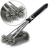 TEDO BBQ Grill Brush -Stainless Steel Wire Bristles 18 Inch Handle- Perfect For Weber, Char-Broil, Porcelain & Infrared Grills.