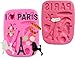 Anyana mini paris Eiffel Tower Poodle fleur de lis mould cake Fondant silicone gum paste mold for Sugar paste fashion party cupcake decorating topper decoration sugarcraft icing biscuit decor