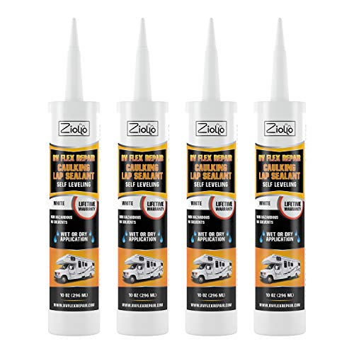 RV Flex Repair Self Leveling Caulking Lap Sealant | White | 4 - 10 oz Tubes of RV Caulk | RV Sealant and Exterior Caulking | For Rubber Roof | EPDM | RV Leveling | Camper Caulking | Camper Sealer - Thumbnail 6
