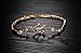 Kredy Women Bracelets, 18K Gold Elegant Double Heart Link Bangles Bracelets for Women Girls (Gold#1)