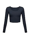 Long Sleeve Crop Tops for Women Workout Basic