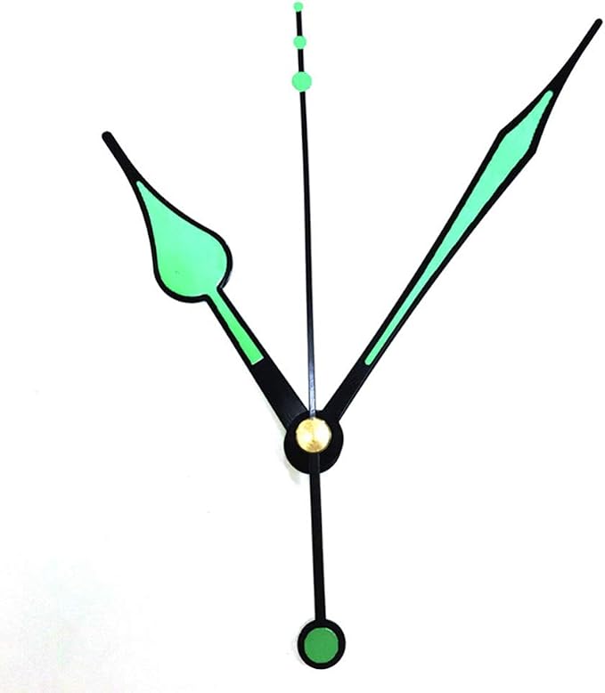 Orologio al quarzo silenzioso meccanismo con 3 lancette fluorescenti senza  batteria DOITOOL movimento silenzioso nero kit di ricambio per orologio da  parete fai da te con albero lungo Orologi da parete Casa