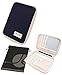 Carry-all Passport Document Travel Wallet and Bonus Free Travel Bag (Dark Blue)