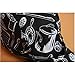 Tinksky Fashion Cutlery Style Chefs Hat Kitchen Catering Skull Cap Ribbon Cap Turban (Black+White)