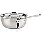 All-Clad 4213 Stainless Steel Tri-Ply Bonded Dishwasher Safe Saucier Pan with Lid / Cookware, 3-Quart, Silver -