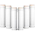 Luxsego Shower Head Filters for High Pressure Shower Head, 6 PCS PP-Cotton Filter Cartridge for Hard Water Soften Hard Water, Handheld Shower Head Replacement Filters