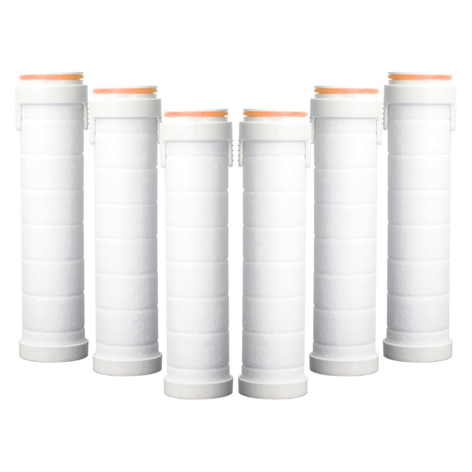 Photo 1 of Luxsego Shower Head Filters for High Pressure Shower Head, 6 PCS PP-Cotton Filter Cartridge for Hard Water Soften Hard Water, Handheld Shower Head Replacement Filters