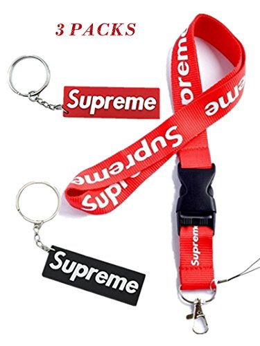 4pack urban streetwear lanyard supreme lanyard red-3d double side…