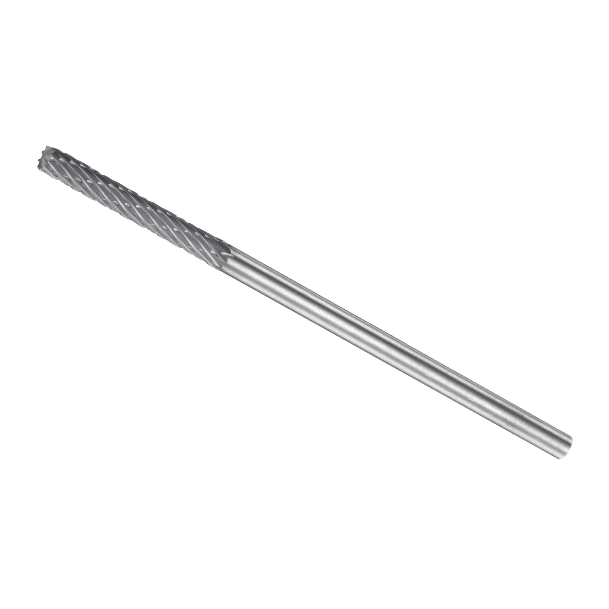 CoCud Tungsten Carbide Rotary Burrs File, 3mm Shank 3mm Dia, Double Cut Cylinder Shape Rotary Burrs Tool - (Applications: for Metal Carving)