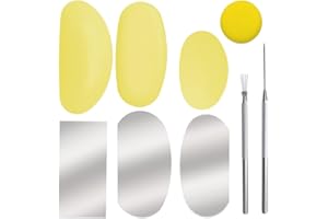 Pottery Tool Set, 3 Sizes Rubber Ribs + 3 Pcs Scraper Cutters + 1 Clay Ceramic Needle + 1 Scoring Tool + 1 Sponge, Pottery Ki
