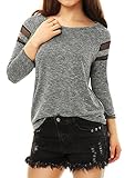 Allegra K Woman Mesh Panel Raglan Sleeves Scoop Neck T-Shirt