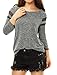 Allegra K Woman Mesh Panel Raglan Sleeves Scoop Neck T-Shirt