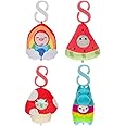 Squishville by Original Squishmallows Style & Play Clips - 4 Pack Mystery Bundle - Clip-On and Link Together - 12 Possibilities Chosen at Random