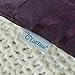 CaliTime Throw Pillow Covers Pack of 2 Modern Shining & Dull Contrast Circles Rings Accent Geometric Cushion Cases Shells for Couch Sofa Home Decor 12 X 20 Inches Deep Purple