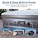 Etekcity Air Mattress Queen Size with Built-in Pump, Inflatable Airbed Blow Up Air Bed Double Raised Mattress for Camping, Guest, Hiking, Height 18″, 2-Year Warranty, Storage Bagthumb 1