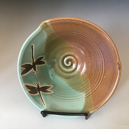 Pottery Dragonfly Serving Bowl, Stoneware Cereal Bowl, Pottery Rice Bowl, Gift for Her.