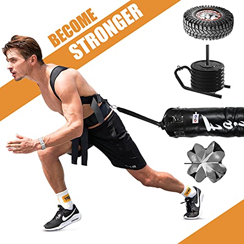 YNXing Sled Pulling Harness, Tire Pulling Harness with Pull Strap for