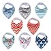 WloveTravel Baby Bandana Drool Bibs, 8-Pack Unisex Bibs for Drooling and Teething, Gift Set with 100% Organic Cotton, Hypoallergenic Soft & Absorbent in 8 Unique Designs