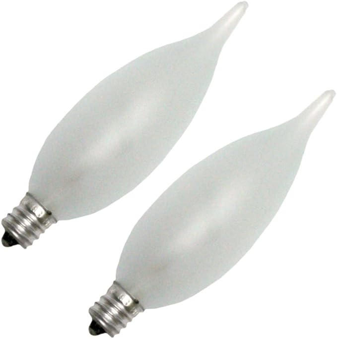 GE 25 Watt 2Pack Bent Tip Frosted Candelabra Bulb Incandescent Bulbs