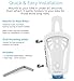 Aduro Sport Bicycle Water Bottle Holder - Cycle H2O Universal Bike Bottle Cage for Outdoor Activities, Expandable Base, Lightweight, Durable, Easy Installation (White)