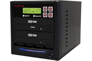PIODATA 1 to 1 24X Burner M-Disc Support CD DVD Duplicator - Standalone Copier Duplication Tower PIO-S1T-DVD-BK