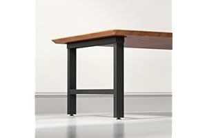 TIEOU Metal Coffee Table Leg Desk Legs Set of 2 16” Height 18” Wide Industrial Table Legs,Metal Table Legs,Metal Bench Legs,Console Table Legs