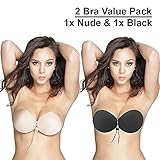 Oolala Miracle Round Bra VALUE 2-PACK Backless, Strapless, Sticky Push up Bra