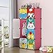 JYYG KOUSI Kid Clothes Storage Organizer Baby Dresser Kid Closet Baby Clothes Storage Cabinet for Kids Room Baby Wardrobe Toddler Closet Childrens Dresser (Pink, 28