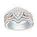 Newshe Pear Bridal Engagement Wedding Ring Set for Women AAAAA Cz Rose Gold White 925 Sterling Silver Size 5-10