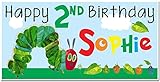 The Very Hungry Caterpillar Birthday Banner Personalized Party Decoration Backdrop
