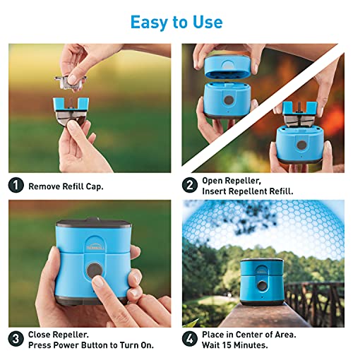 Thermacell Radius Zone Mosquito Repellent, Gen 2.0, Rechargeable; Includes 12 Hr Mosquito